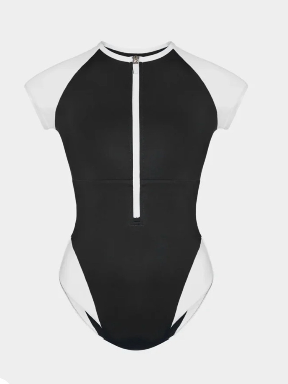 Knix Cap-Sleeve One-Piece Color Block Swimsuit
